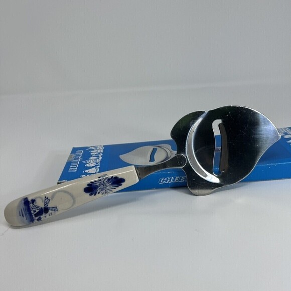Kaasschaaf Ceramic Handle Windmill Cheese Slicer Stainless Steel New Old Stock - Picture 2 of 8